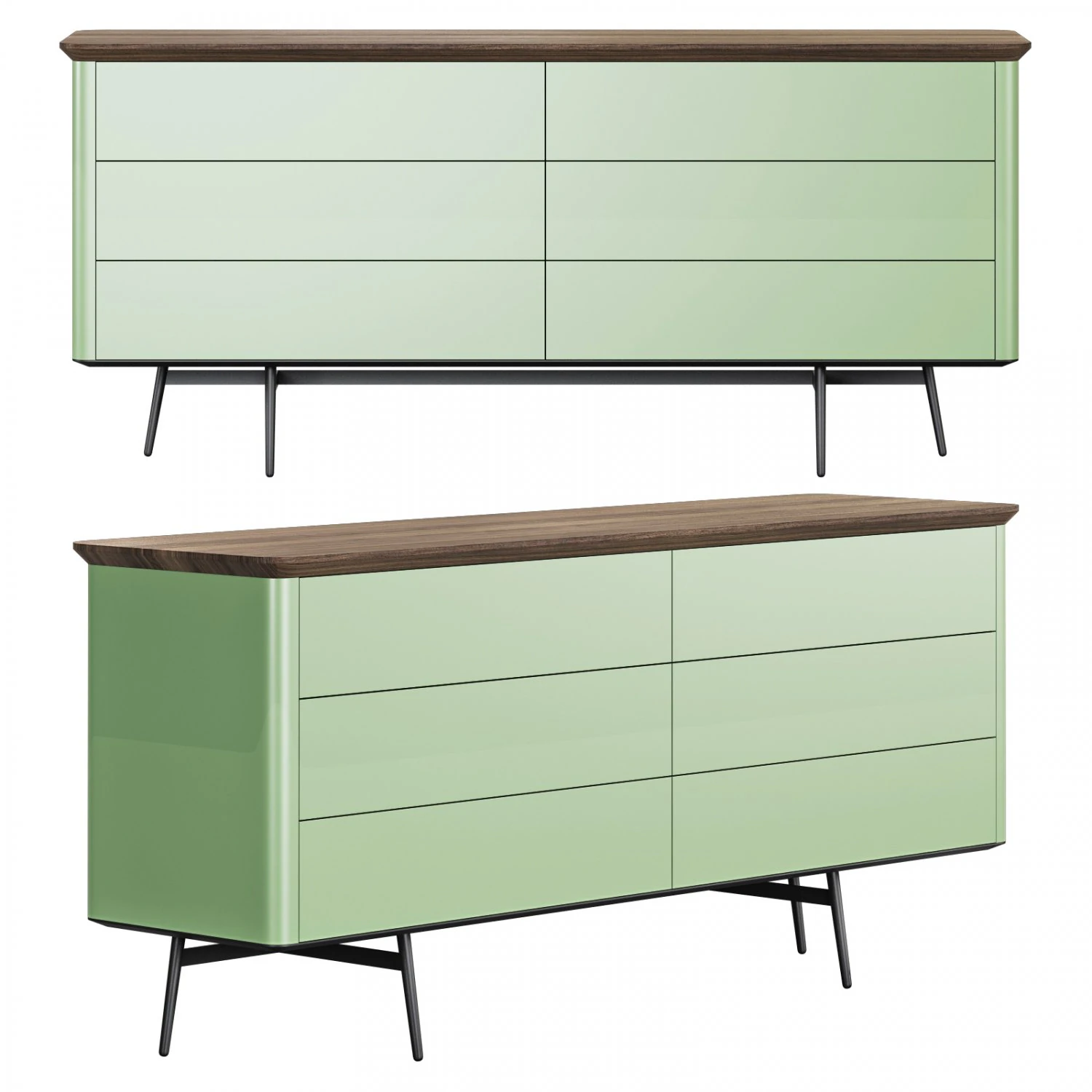Roche bobois octet dresser 3D Model .c4d .max .obj .3ds .fbx .stl .blend 