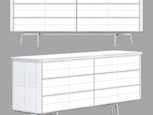 Roche bobois octet dresser 3D Model