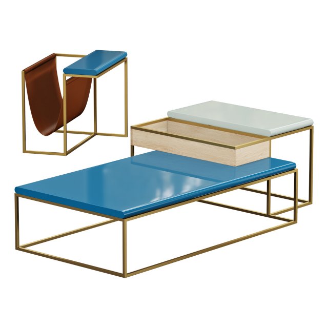 Roche bobois paris paname cocktail table Model 3D .c4d .max .obj .3ds .fbx .stl .blend 
