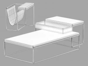 Roche bobois paris paname cocktail table 3D Model