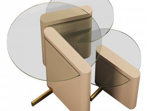 Roche bobois paris paname coffee table 3D 모델