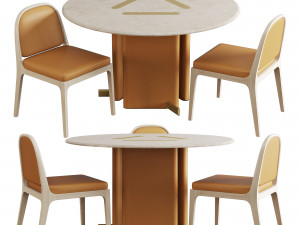 Roche bobois paris paname dining set 3D Model