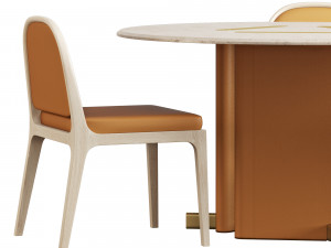 Roche bobois paris paname dining set 3D Model