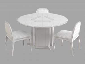 Roche bobois paris paname dining set 3D Model