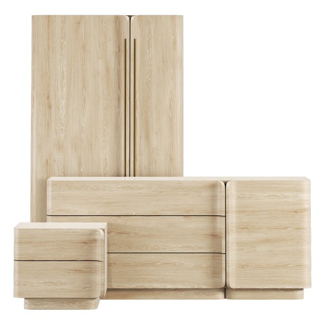 Roche bobois paris paname storage set Model 3D .c4d .max .obj .3ds .fbx .stl .blend 