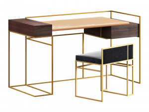 Roche bobois paris paname writing desk 3D Model