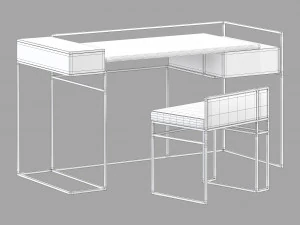 Roche bobois paris paname writing desk 3D Model