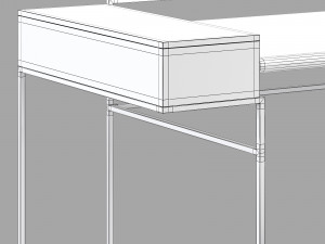 Roche bobois paris paname writing desk Modelo 3D