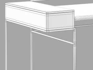 Roche bobois paris paname writing desk 3D Model