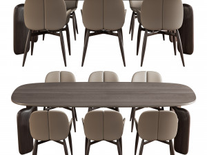 Roche bobois pulp dining set 1 3D 모델