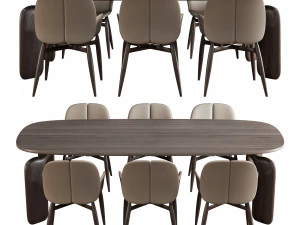 Conjunto de jantar de polpa Roche bobois 1 Modelo 3D