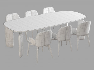 Roche bobois pulp dining set 1 3D Model