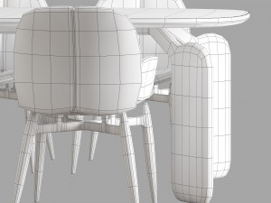Roche bobois pulp dining set 1 3D Model