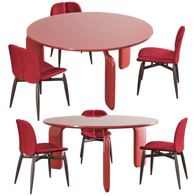 Roche bobois pulp dining set 3 3Dモデル .c4d .max .obj .3ds .fbx .stl .blend 