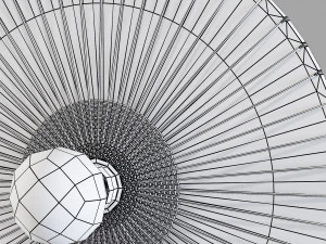 Roche bobois rays table lamp 3D Model