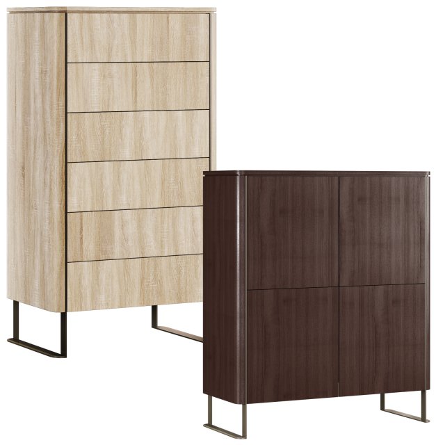 Roche bobois rondo chests set 2 3D-Modell .c4d .max .obj .3ds .fbx .stl .blend 