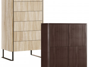 Roche bobois rondo chests set 2 3D Model