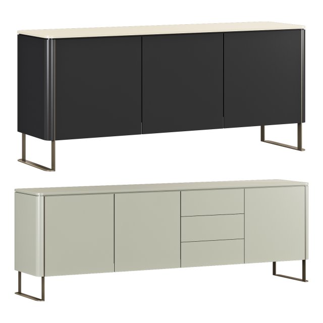 Roche bobois rondo sideboards set 2 3D मॉडल .c4d .max .obj .3ds .fbx .stl .blend 