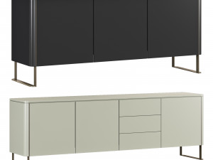 Roche bobois rondo sideboards set 2 3D Model