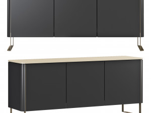 Roche bobois rondo sideboards set 2 3D मॉडल
