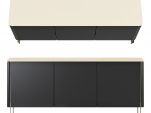 Roche bobois rondo sideboards set 2 3D मॉडल