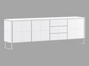 Roche bobois rondo sideboards set 2 3D मॉडल