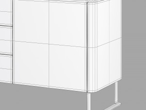 Roche bobois rondo sideboards set 2 3D मॉडल