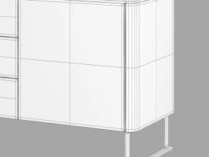 Roche bobois rondo sideboards set 2 3D Model