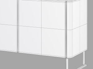 Roche bobois rondo sideboards set 2 3D मॉडल