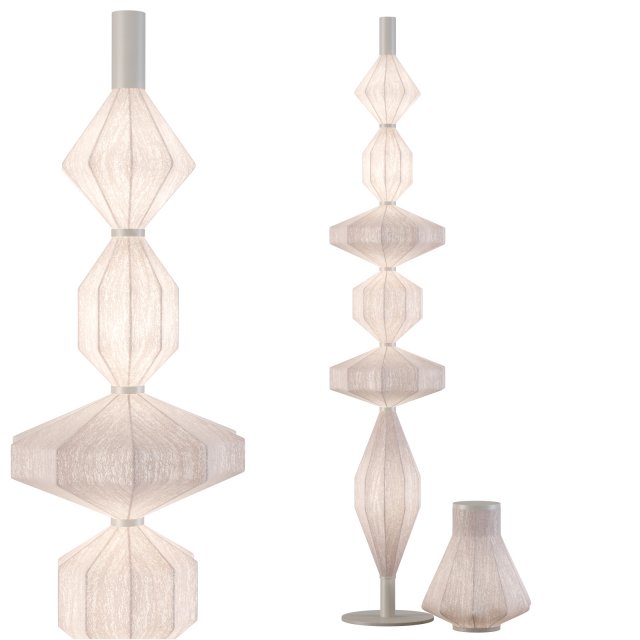 Roche bobois serena floor lamp Model 3D .c4d .max .obj .3ds .fbx .stl .blend 