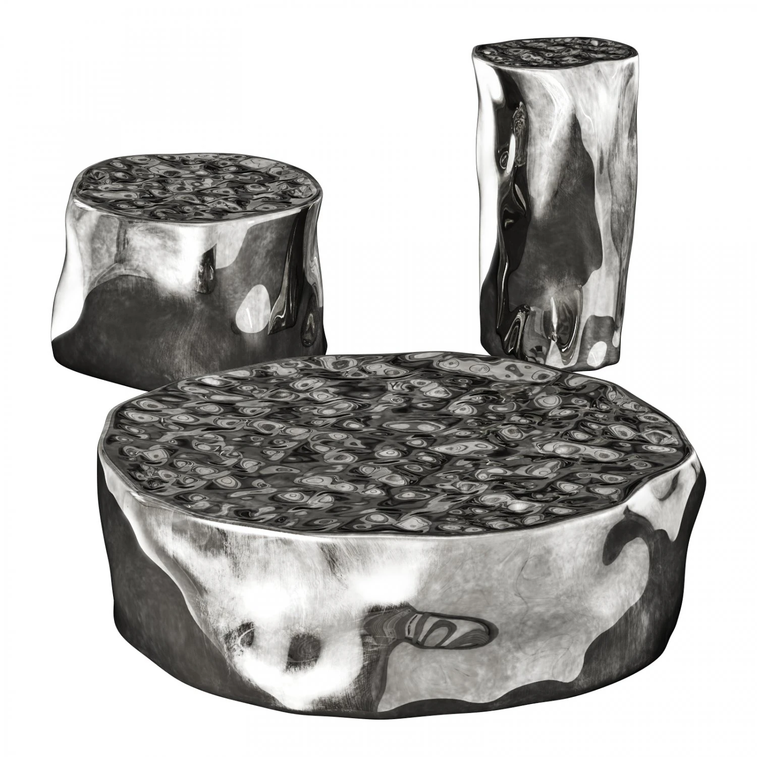 Roche bobois silver tree cocktail table 3D Model .c4d .max .obj .3ds .fbx .stl .blend 