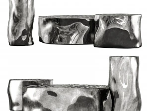 Roche bobois silver tree cocktail table 3D Model