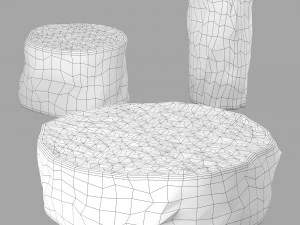 Roche bobois silver tree cocktail table 3D Model