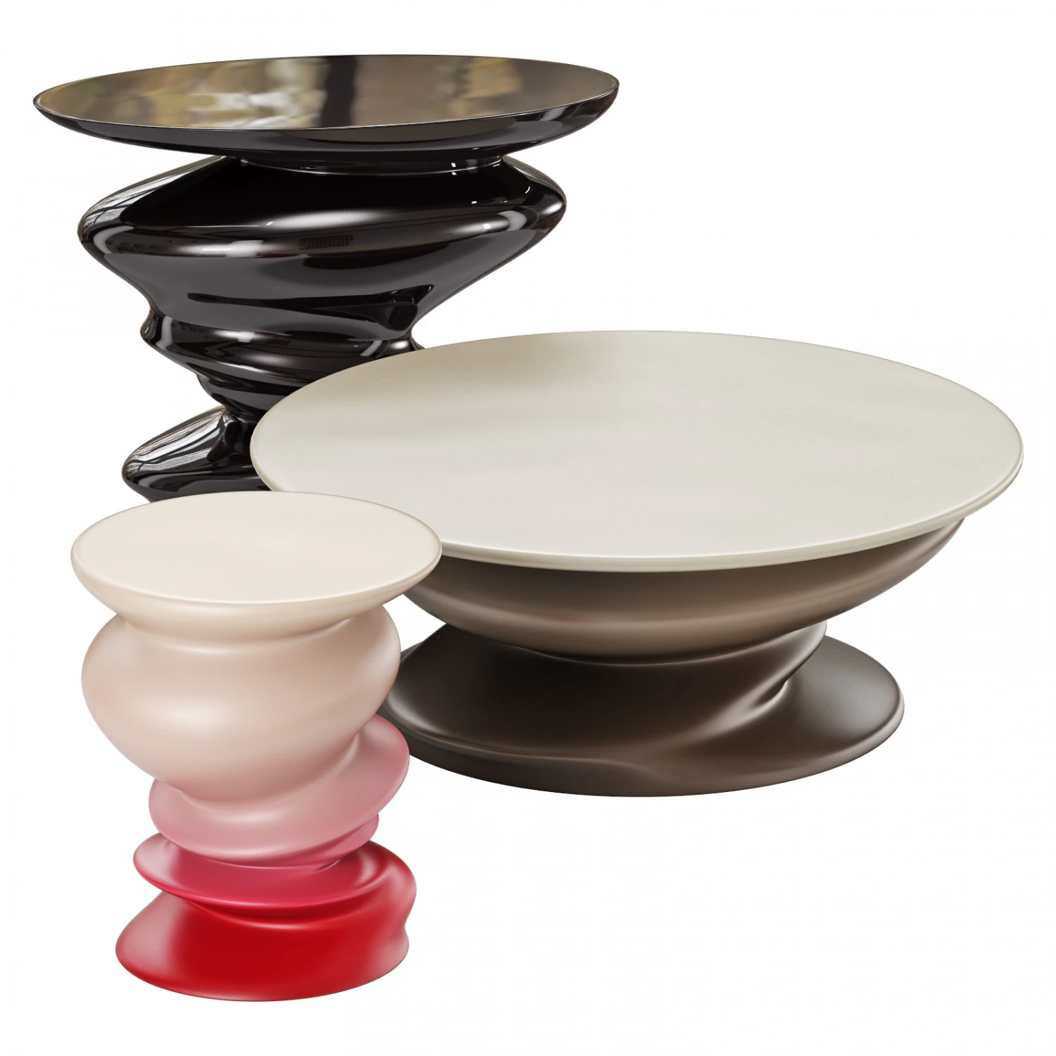 Roche bobois sismic cocktail table 3D Model .c4d .max .obj .3ds .fbx .stl .blend