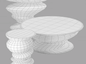 Roche bobois sismic cocktail table 3D Model