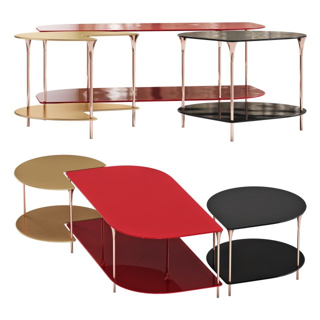 Roche bobois small xl cocktail table 3D 모델 .c4d .max .obj .3ds .fbx .stl .blend