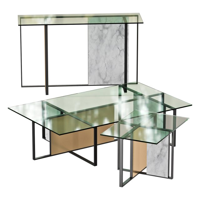 Roche bobois trame cocktail table 3D मॉडल .c4d .max .obj .3ds .fbx .stl .blend 