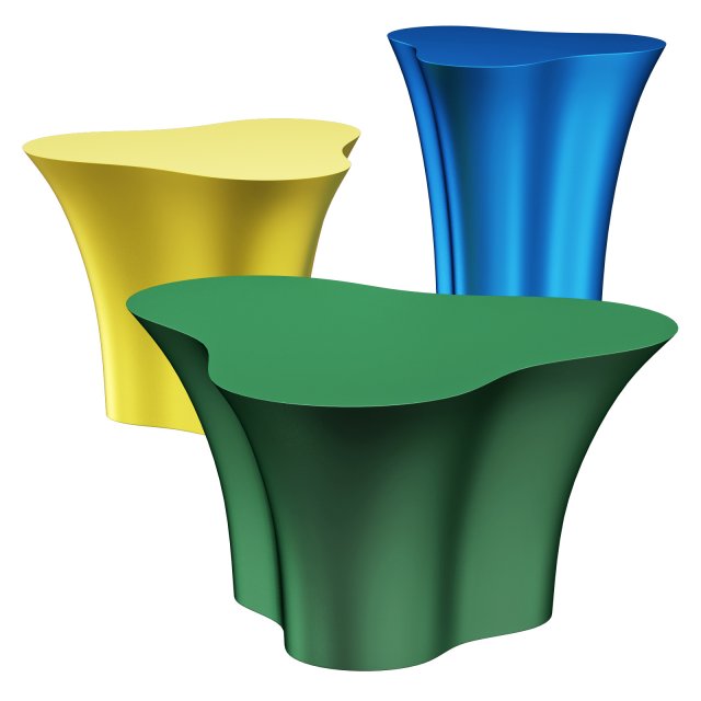 Roche bobois triolet cocktail table 3D 모델 .c4d .max .obj .3ds .fbx .stl .blend 