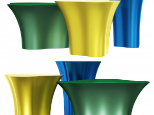 Roche bobois triolet cocktail table 3D 모델