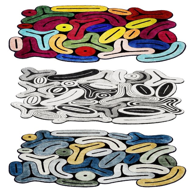 Roche bobois tutti frutti rug 3Dモデル .c4d .max .obj .3ds .fbx .stl .blend 