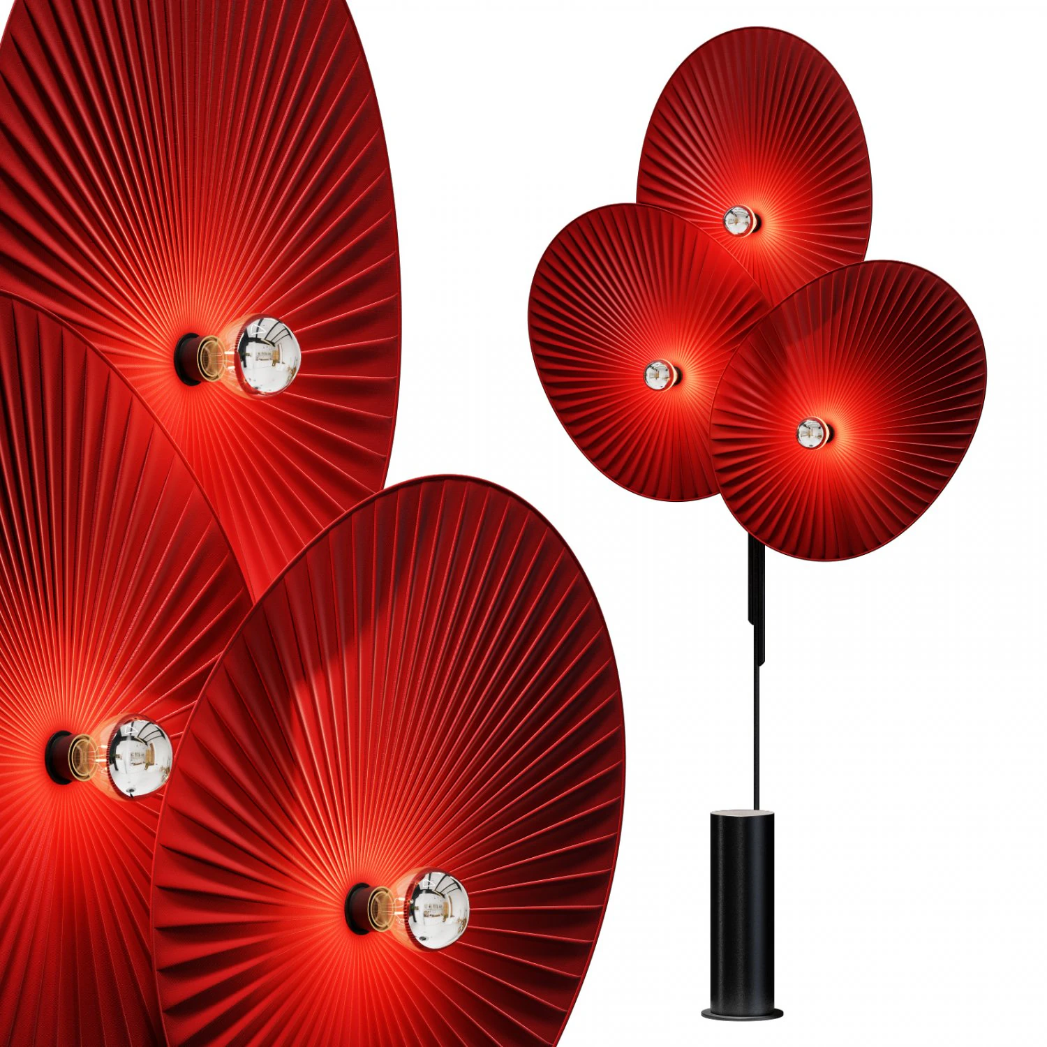 Roche bobois unfold floor lamp 3D Model .c4d .max .obj .3ds .fbx .stl .blend 
