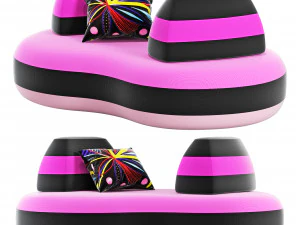 Roche Bobois bombom 2-5 seat armless sofa 3D Model