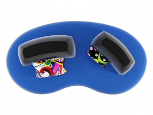 Roche Bobois bombom 3-seat armless sofa Modelo 3D
