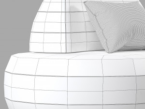 Roche Bobois bombom 3-seat armless sofa Modelo 3D
