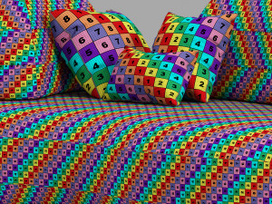 Roche Bobois bombom 4-seat armless sofa Modello 3D