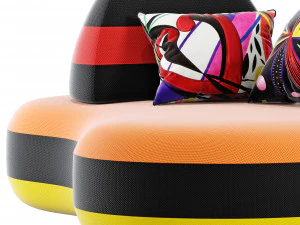 Sof&aacute; Roche Bobois bombom 5 lugares sem bra&ccedil;os Modelo 3D