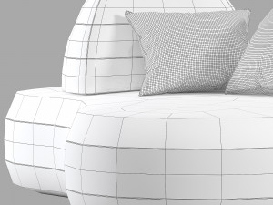 Roche Bobois bombom 5-seat armless sofa Model 3D