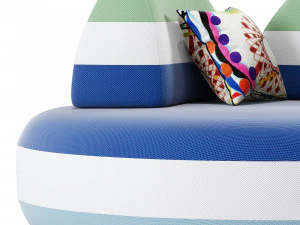 Roche Bobois bombom round ottoman 3D Model