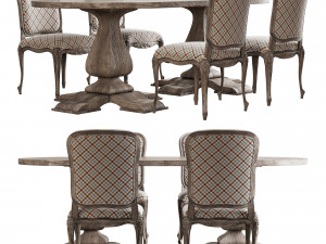 Skandinave dindo dining set Modelo 3D