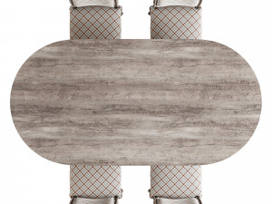Skandinave dindo dining set Modelo 3D